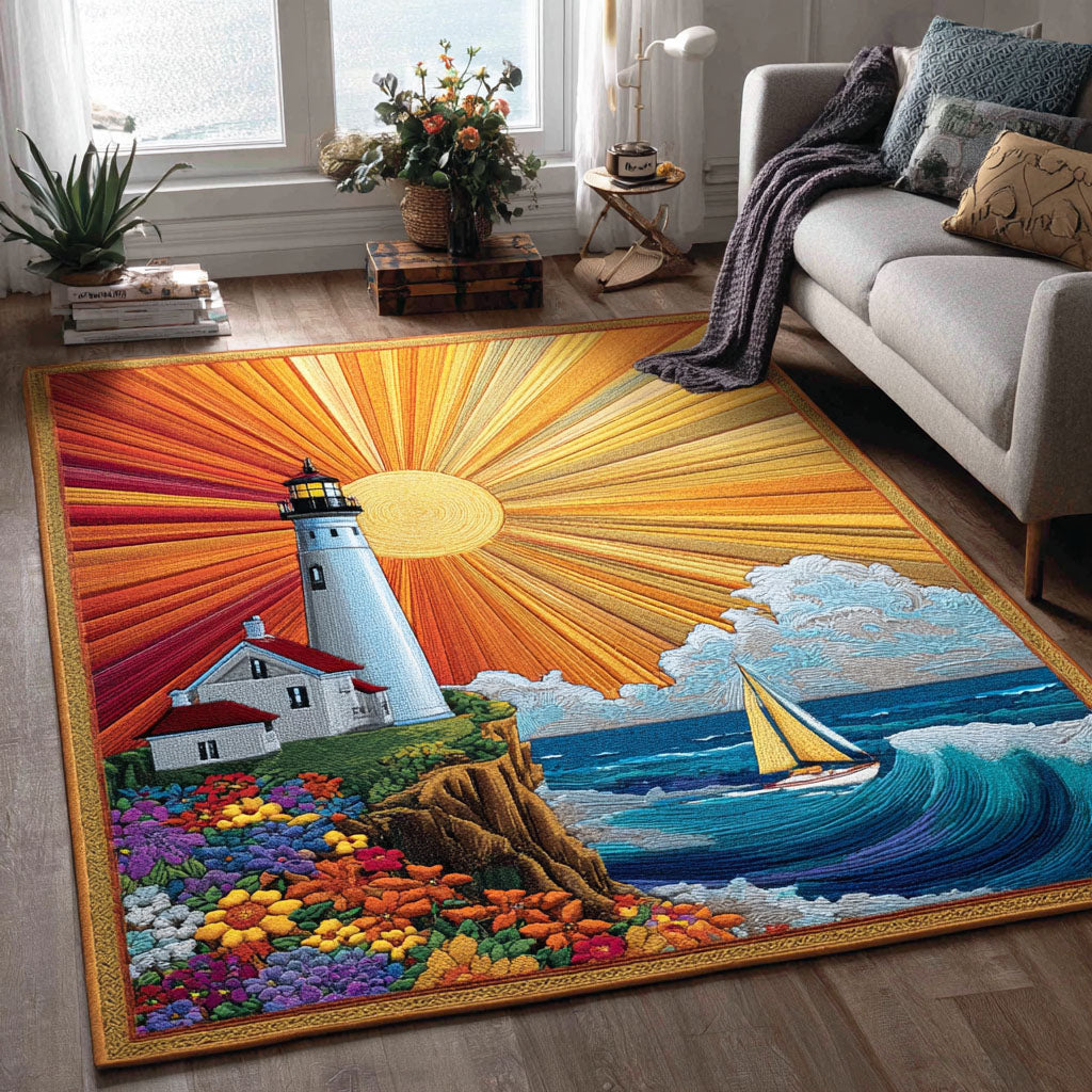 Morning Rays Area Rug - Non-Slip Washable 3D Print Rug for Living Room & BedroomTVC2108295