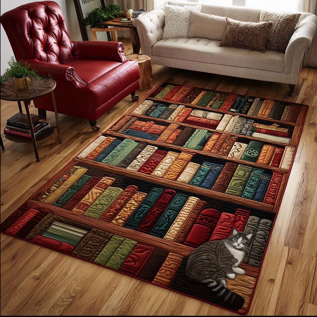 Morning Reads Area Rug - Non-Slip Washable 3D Print Rug for Living Room & BedroomTVC2108295