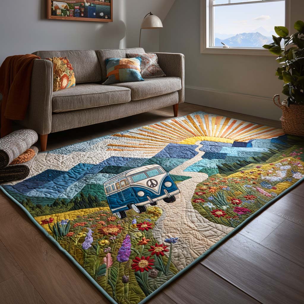 Morning Road Area Rug - Non-Slip Washable 3D Print Rug for Living Room & BedroomTVC2108295