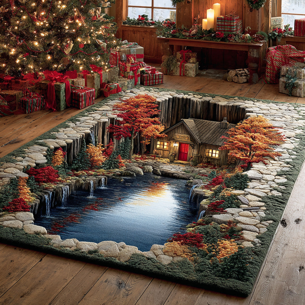 Mosswood Woodland Retreat Area Rug - Non-Slip Washable 3D Print Rug for Living Room & BedroomTVC2108295