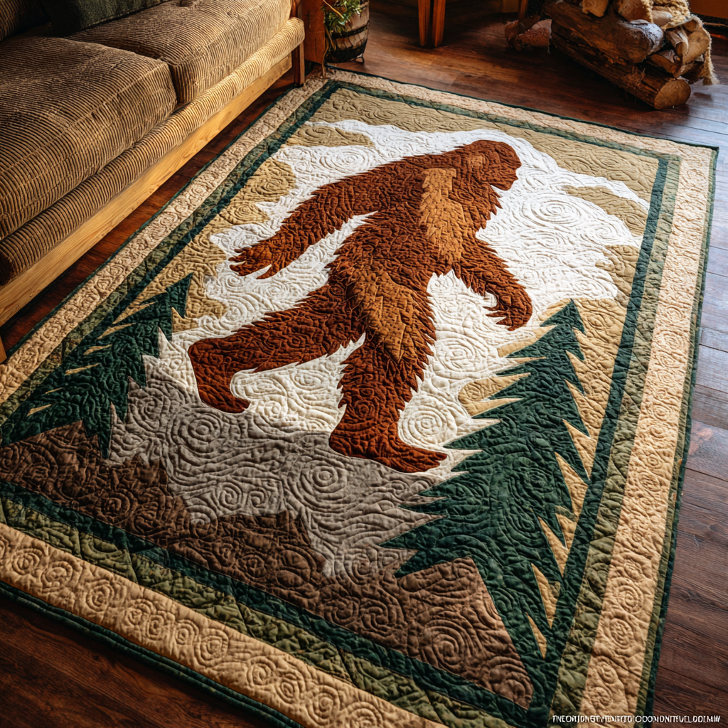Mountain Bigfoot Area Rug - Non-Slip Washable 3D Print Rug for Living Room & BedroomTVC2108213