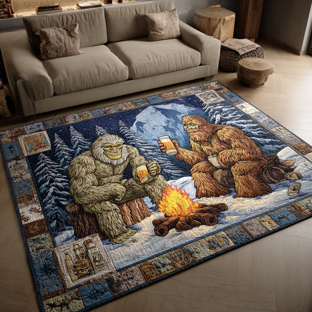 Mountain Bigfoot Area Rug - Non-Slip Washable 3D Print Rug for Living Room & BedroomTVC2108295