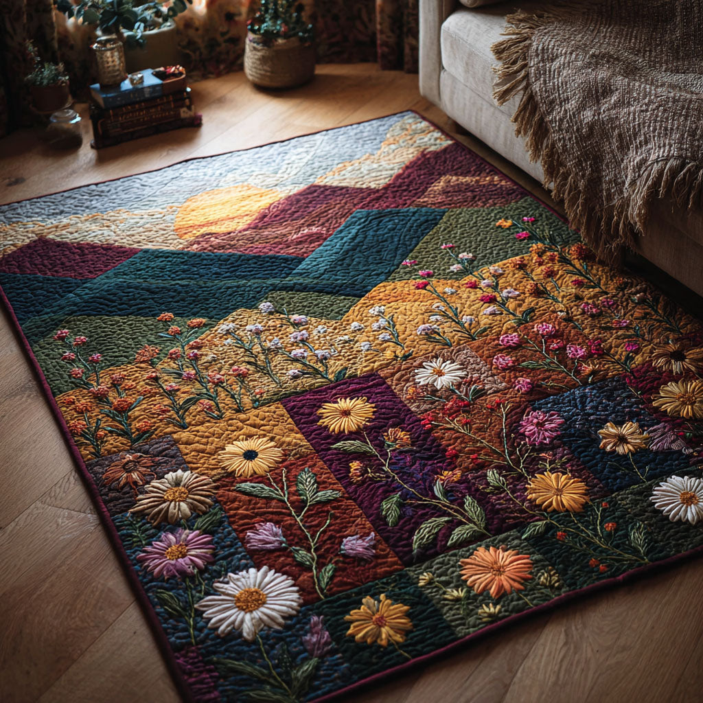 Mountain Bloom Area Rug - Non-Slip Washable 3D Print Rug for Living Room & BedroomTVC2108295