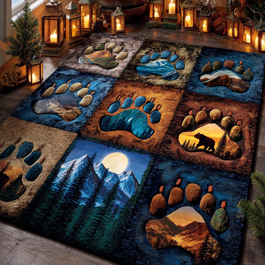 Mountain Echo Area Rug - Non-Slip Washable 3D Print Rug for Living Room & BedroomTVC2108295