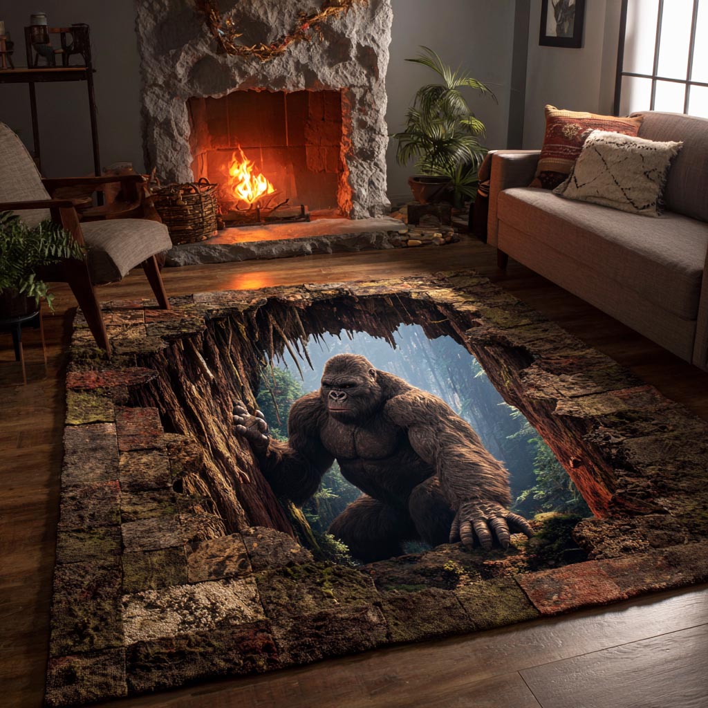 Mountain Shadow Area Rug - Non-Slip Washable 3D Print Rug for Living Room & BedroomTVC2108295