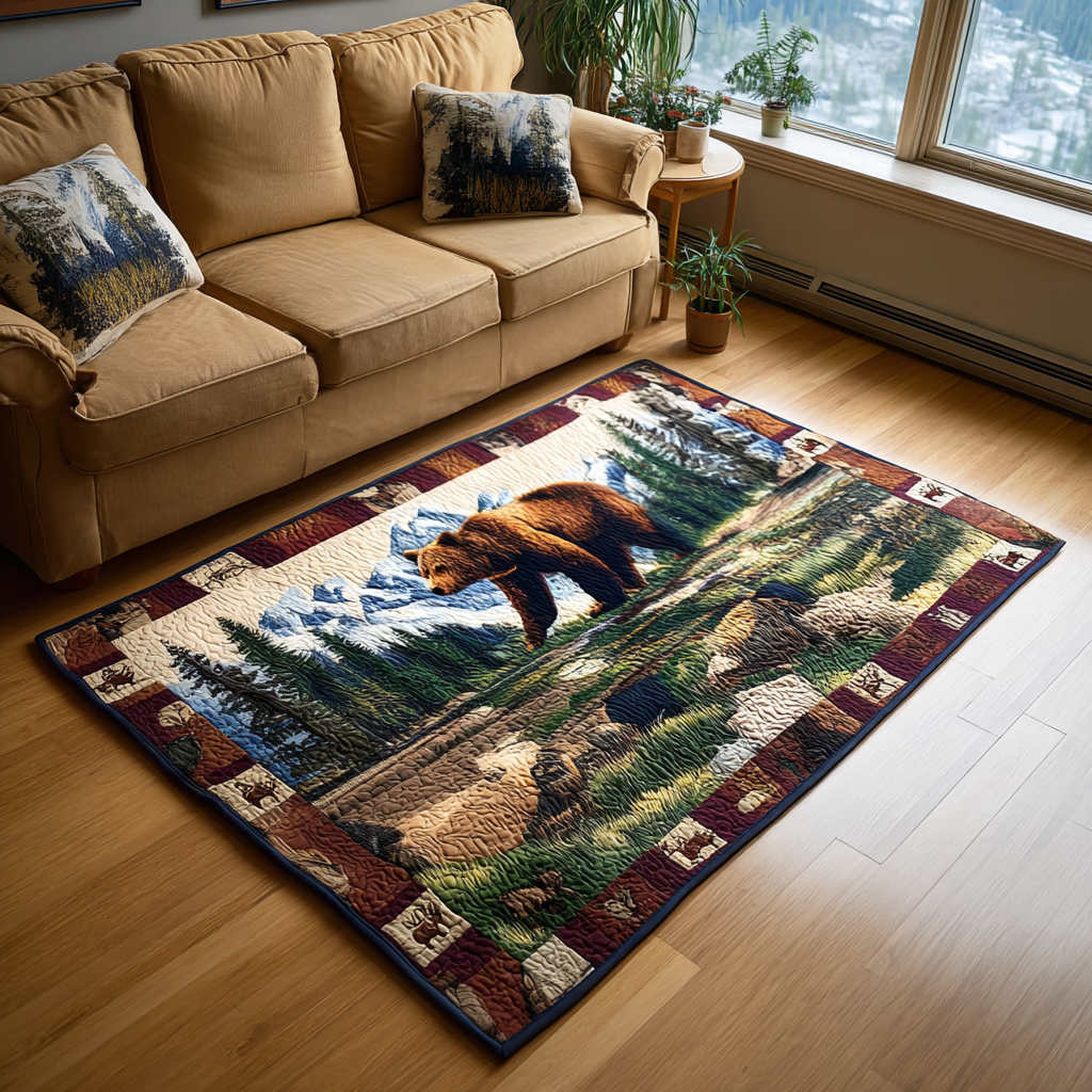 Mountain Trail Area Rug - Non-Slip Washable 3D Print Rug for Living Room & Bedroom (DesignTVC2108295