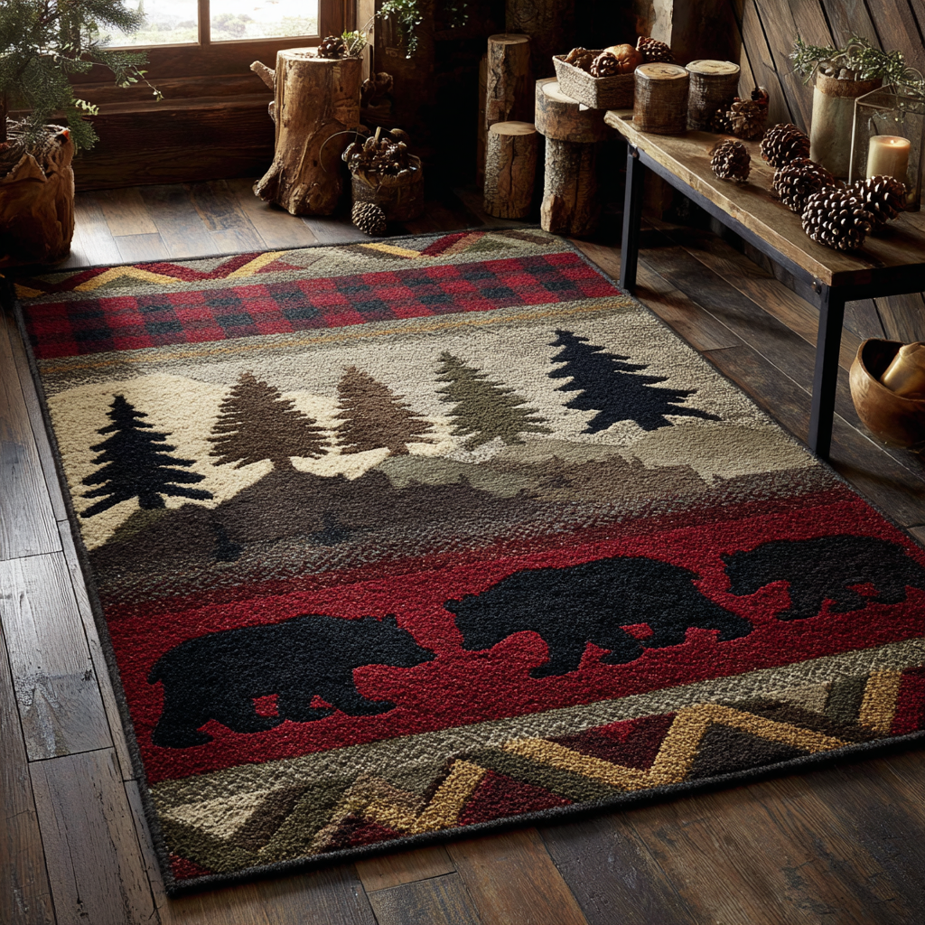 Mountain Trail Area Rug - Non-Slip Washable 3D Print Rug for Living Room & BedroomTVC2108295