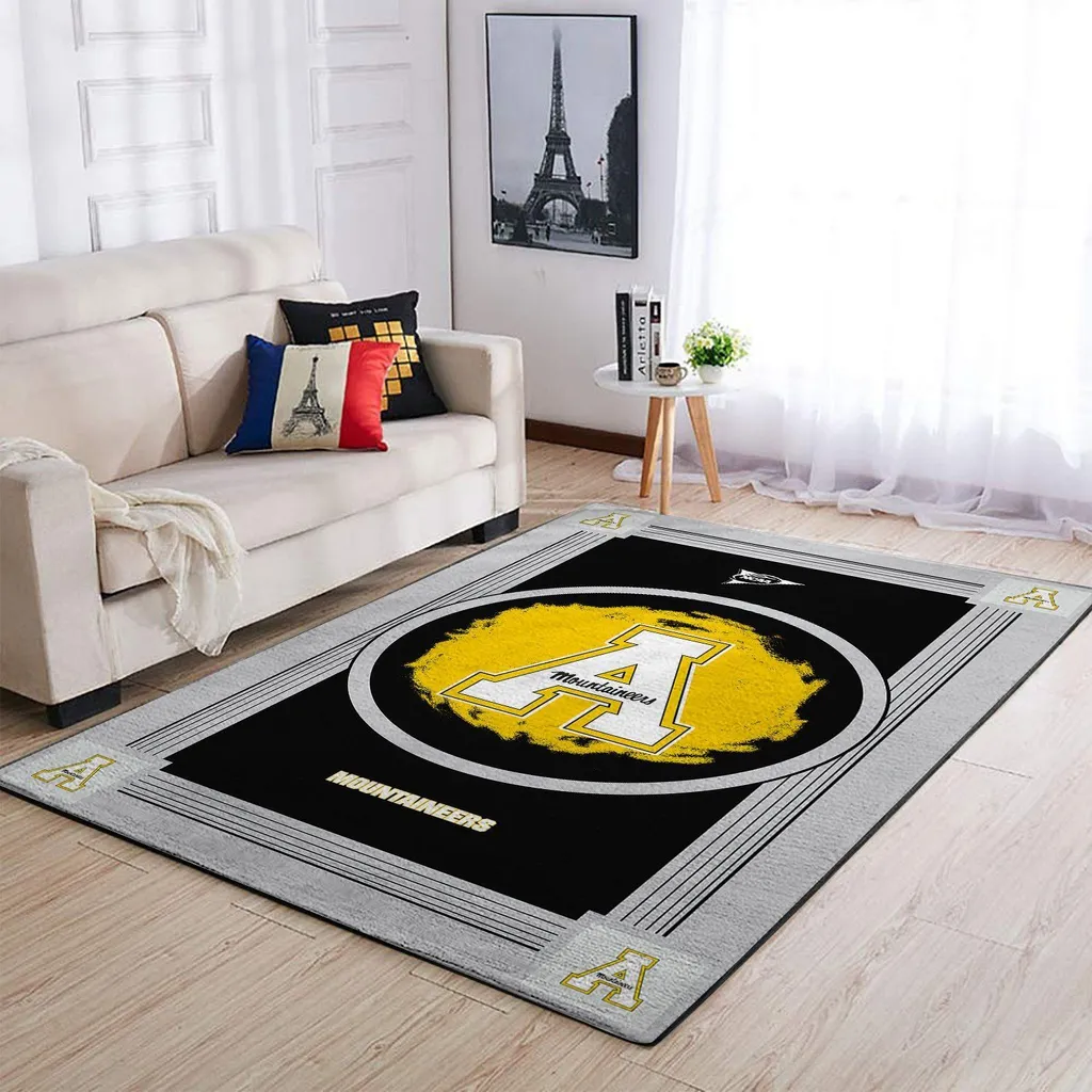 Mountaineers Rug Soft Area Carpet for Home Decor Black and Yellow