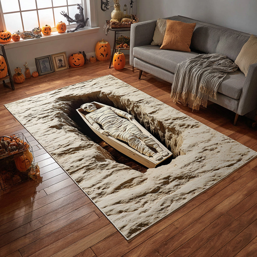 Mummy Legend Area Rug - Non-Slip Washable 3D Print Rug for Living Room & BedroomTVC2108294