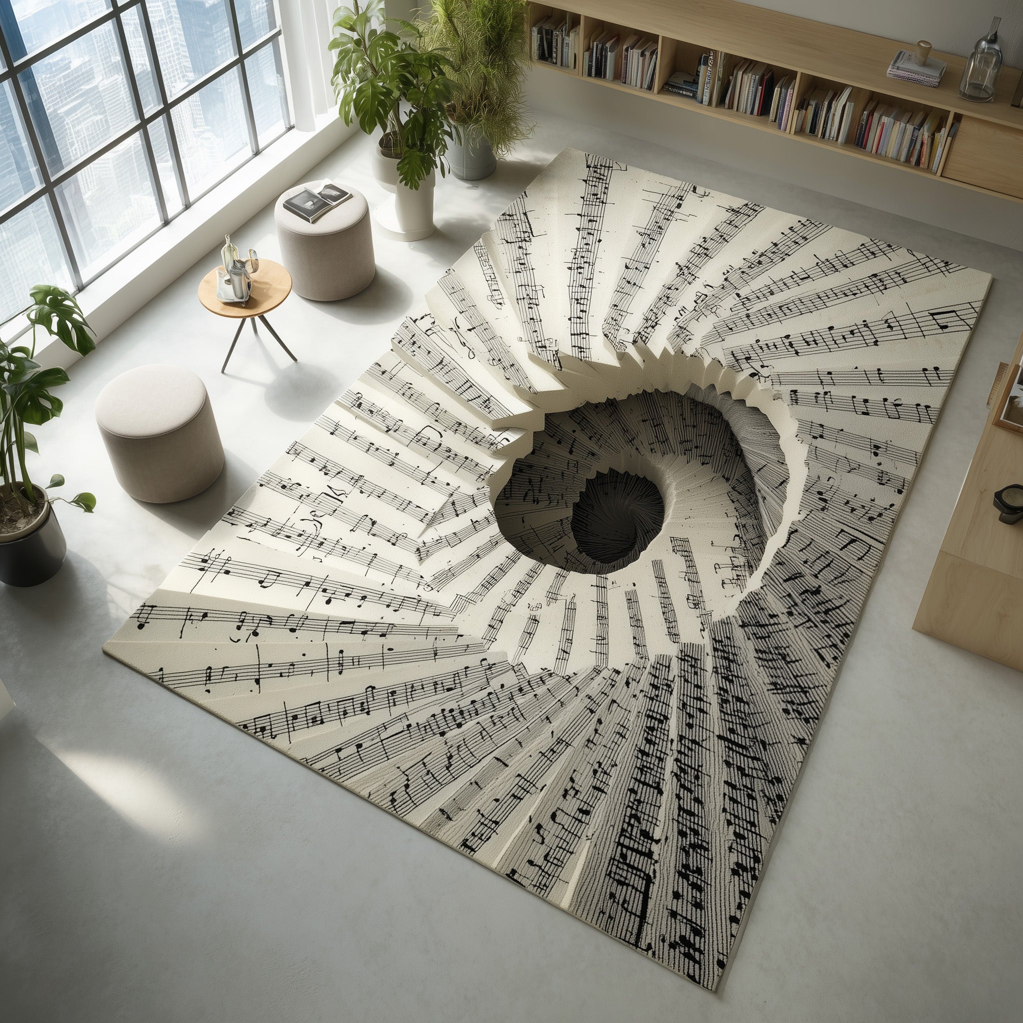 Music notes Area Rug - Non-Slip Washable 3D Print Rug for Living Room & BedroomTVC2108404