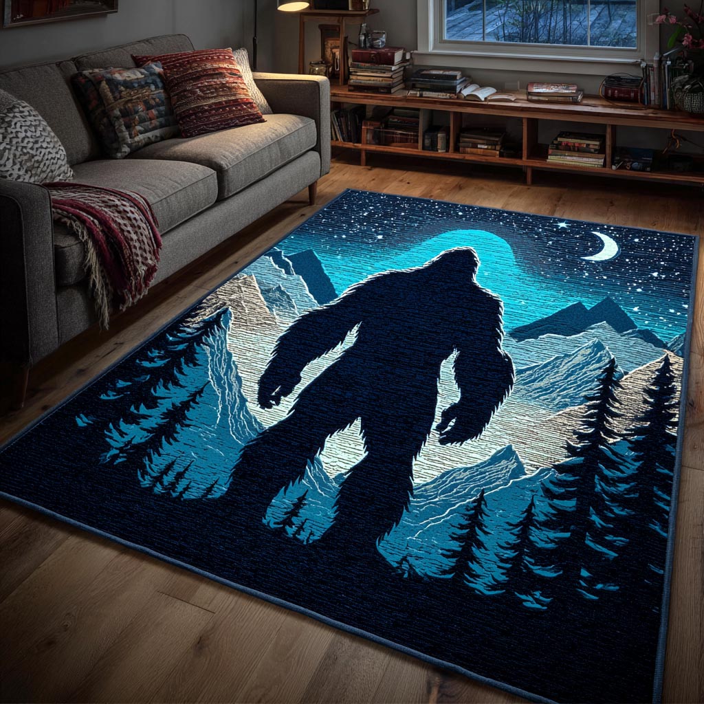 Mystic Footprint Area Rug - Non-Slip Washable 3D Print Rug for Living Room & BedroomTVC2108294