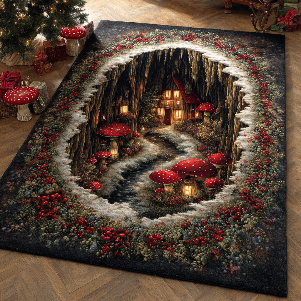 Mystic Fungi Haven Area Rug - Non-Slip Washable 3D Print Rug for Living Room & BedroomTVC2108294