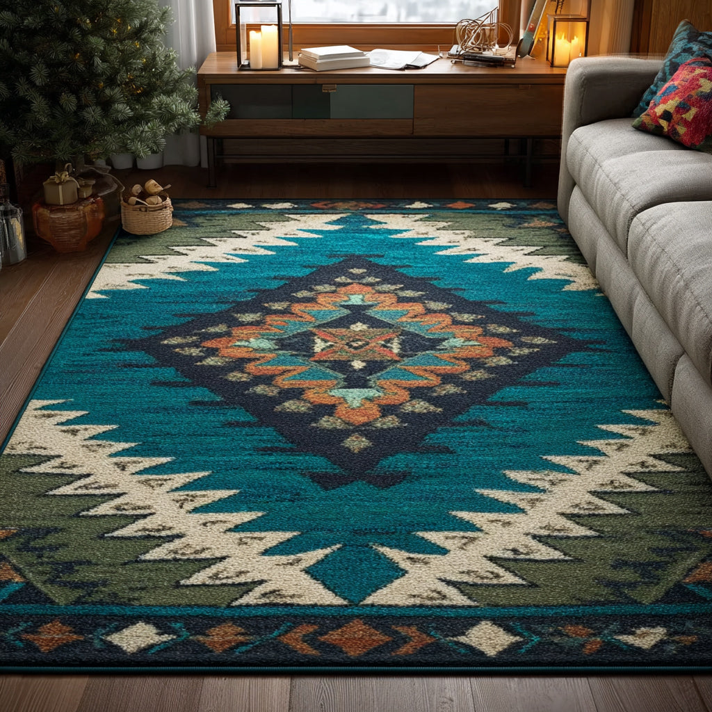 Mystic Meridian Area Rug - Non-Slip Washable 3D Print Rug for Living Room & BedroomTVC2108293
