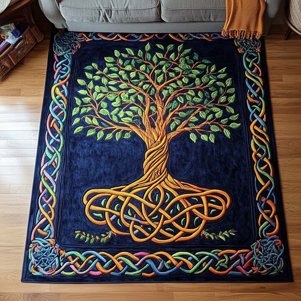 Mystic Roots Area Rug - Non-Slip Washable 3D Print Rug for Living Room & Bedroom (DesignTVC2108293