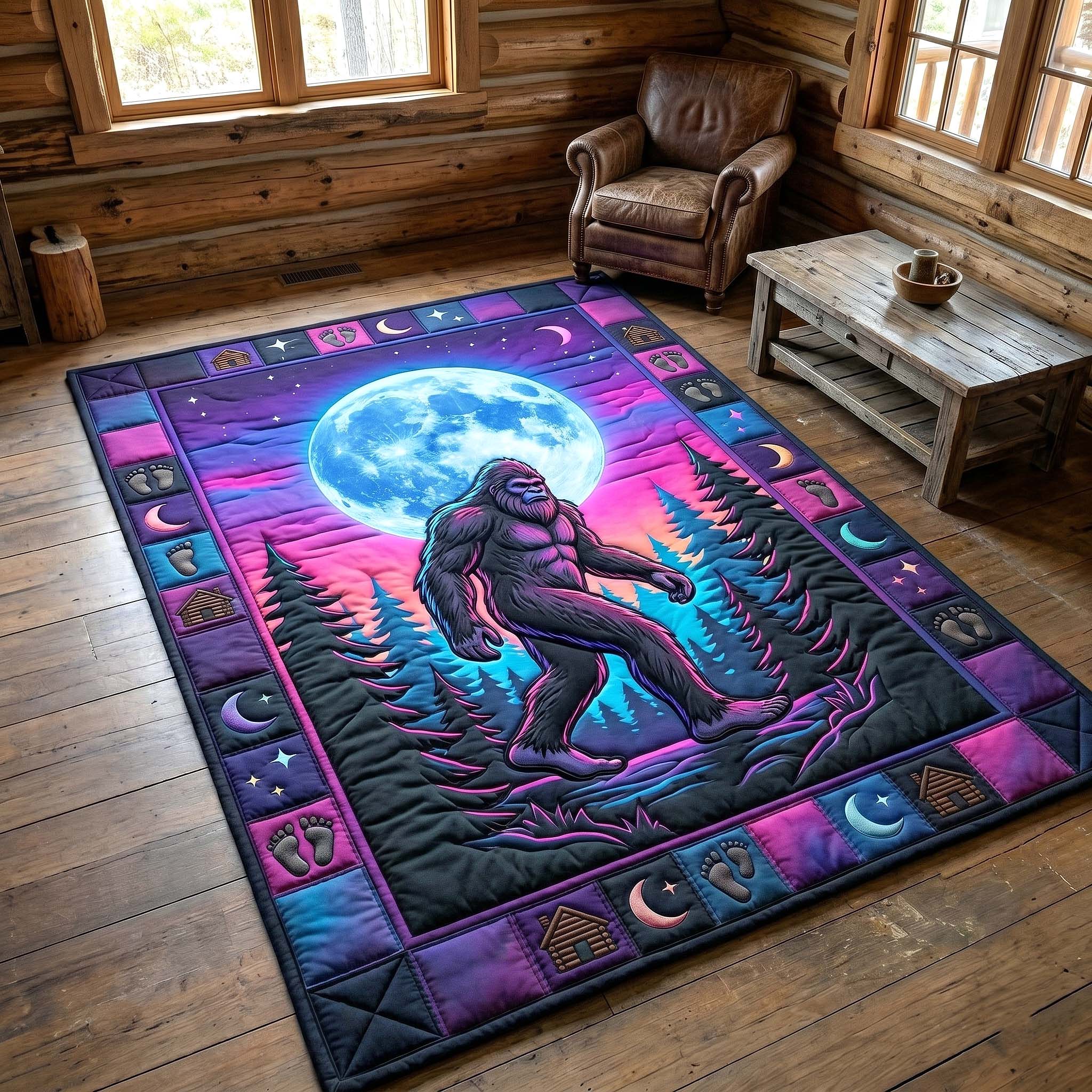 Mystic Sasquatch Area Rug - Non-Slip Washable 3D Print Rug for Living Room & BedroomTVC2108230