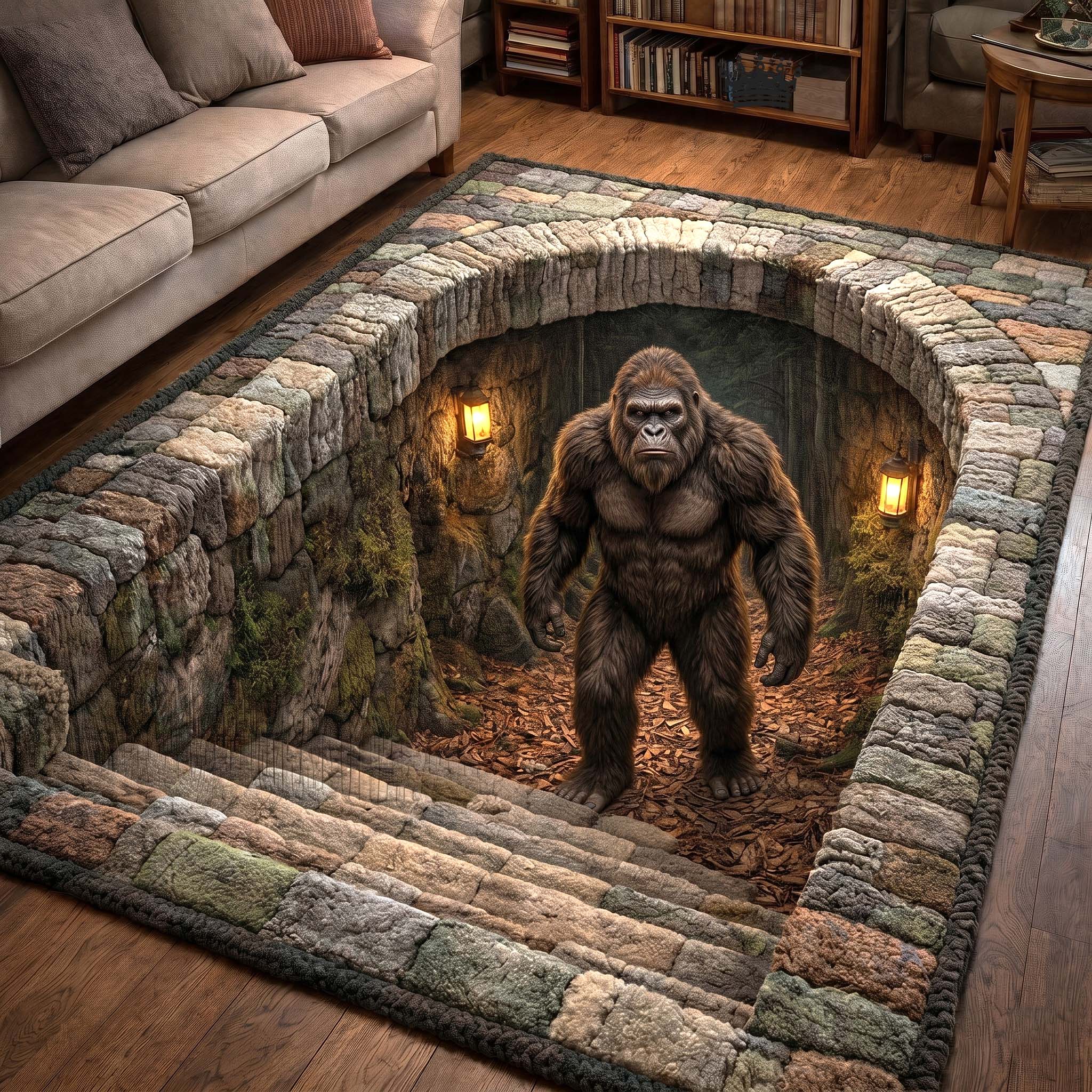Mystic Sasquatch Area Rug - Non-Slip Washable 3D Print Rug for Living Room & BedroomTVC2108404