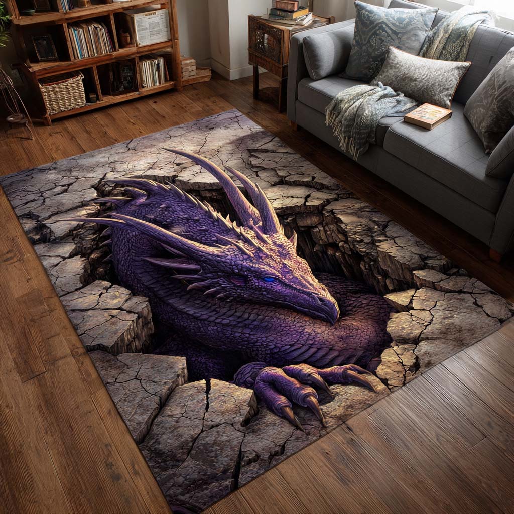 Mystic Scales Area Rug - Non-Slip Washable 3D Print Rug for Living Room & BedroomTVC2108293