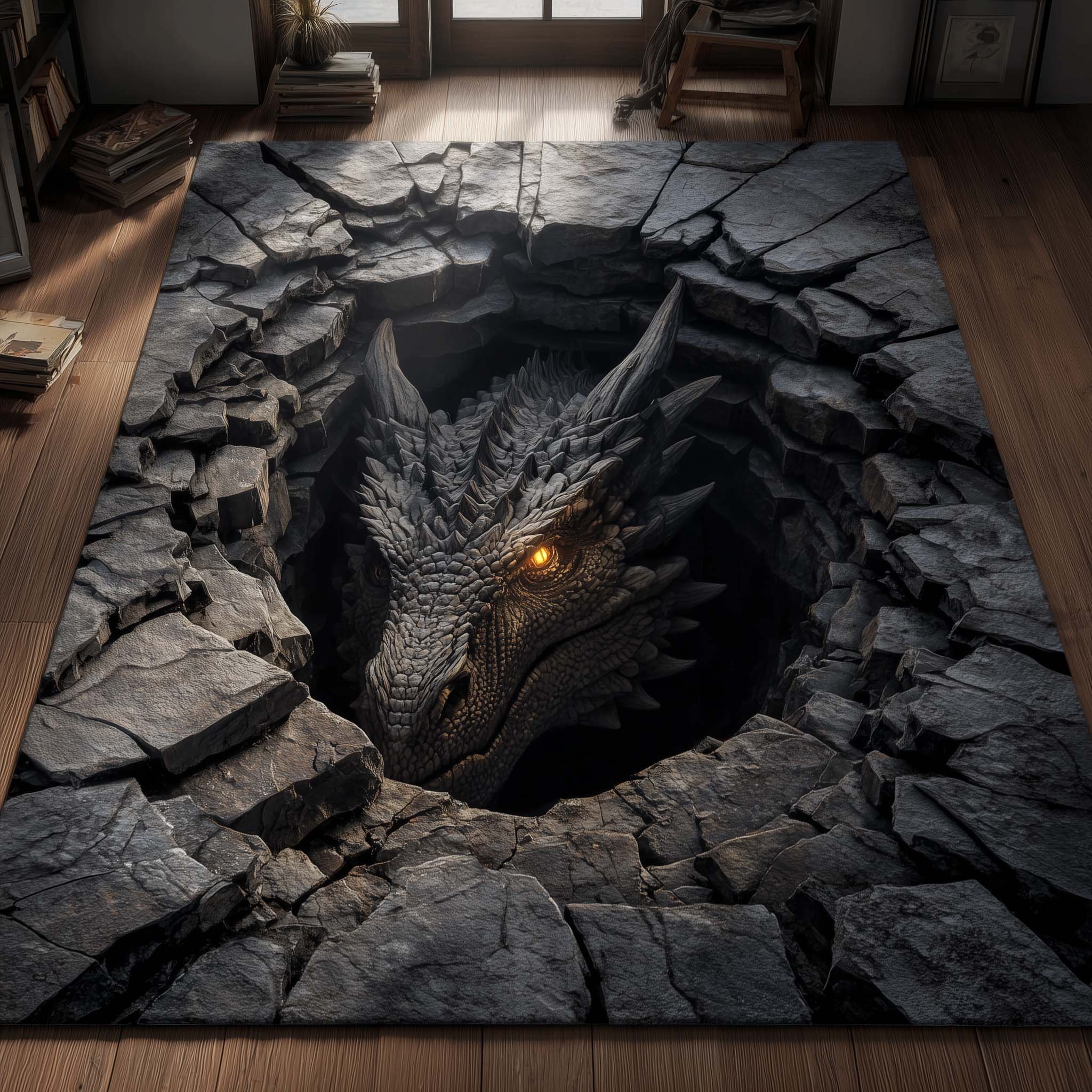 Mythic Sovereign Area Rug - Non-Slip Washable 3D Print Rug for Living Room & BedroomTVC2108230