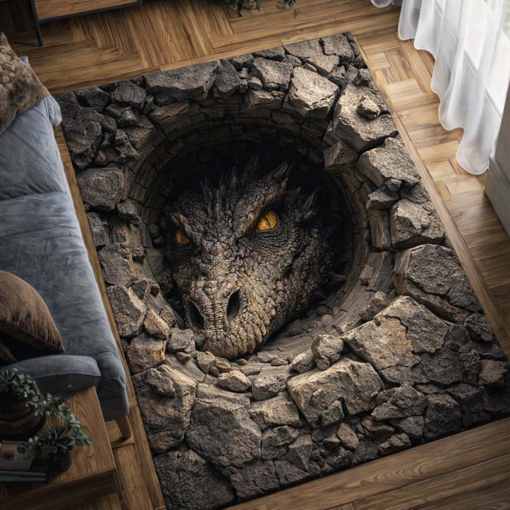 Mythic Sovereign Area Rug - Non-Slip Washable 3D Print Rug for Living Room & BedroomTVC2108404