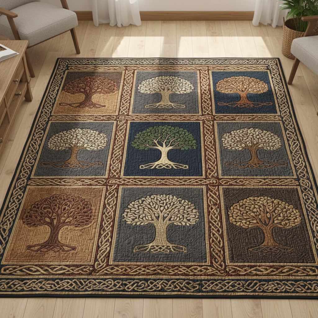 Nature Roots Area Rug - Non-Slip Washable 3D Print Rug for Living Room & BedroomTVC2108293