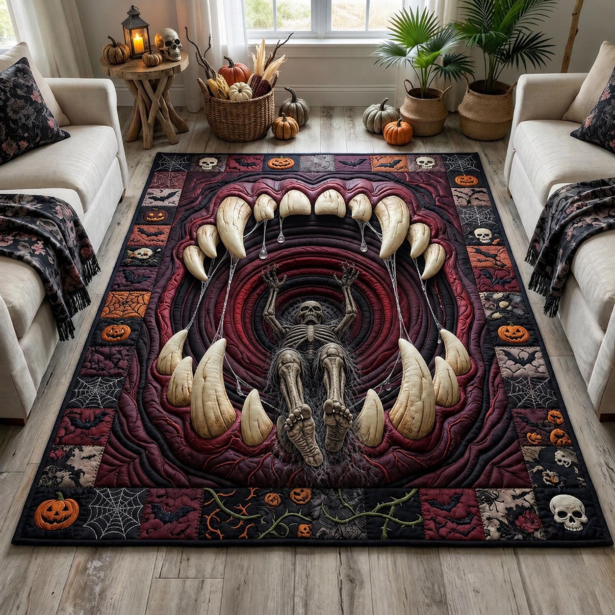 Nightmare Hollow Area Rug - Non-Slip Washable 3D Print Rug for Living Room & BedroomTVC2108404