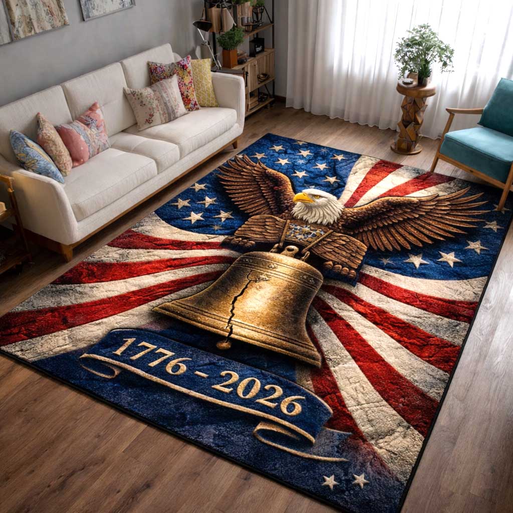 Noble Eagle Area Rug - Non-Slip Washable 3D Print Rug for Living Room & BedroomTVC2108404