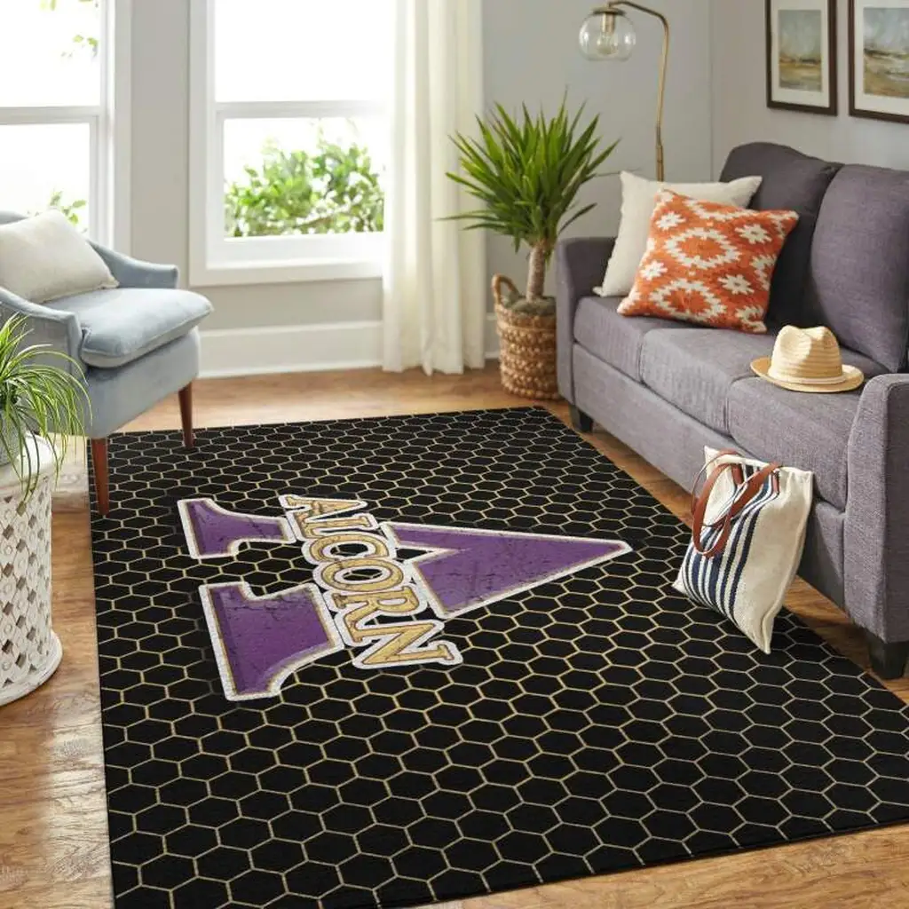 Nolan Hexagon Area Rug for Living Room Decor Green and Purple