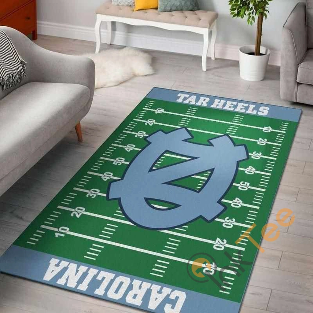 North Carolina Tar Heels Rug - Field for Home Decor Blue and Green