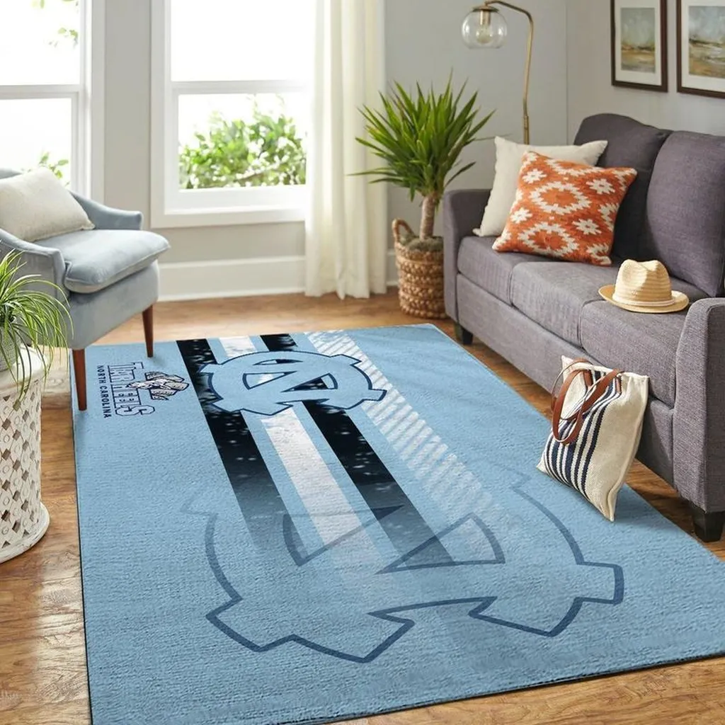 North Carolina Tar Heels Rug - Light Area for Fans Black and Light Blue