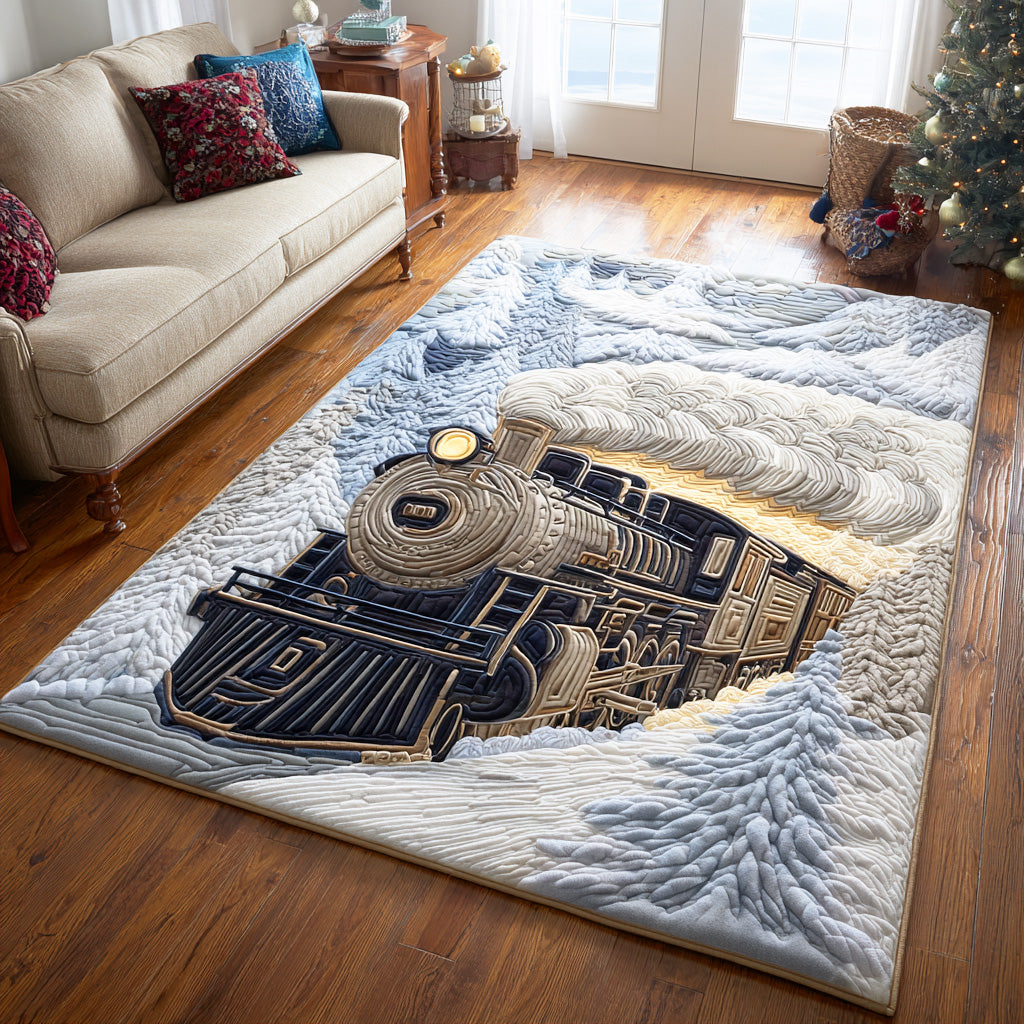 North Pole Express Area Rug - Non-Slip Washable 3D Print Rug for Living Room & BedroomTVC2108292