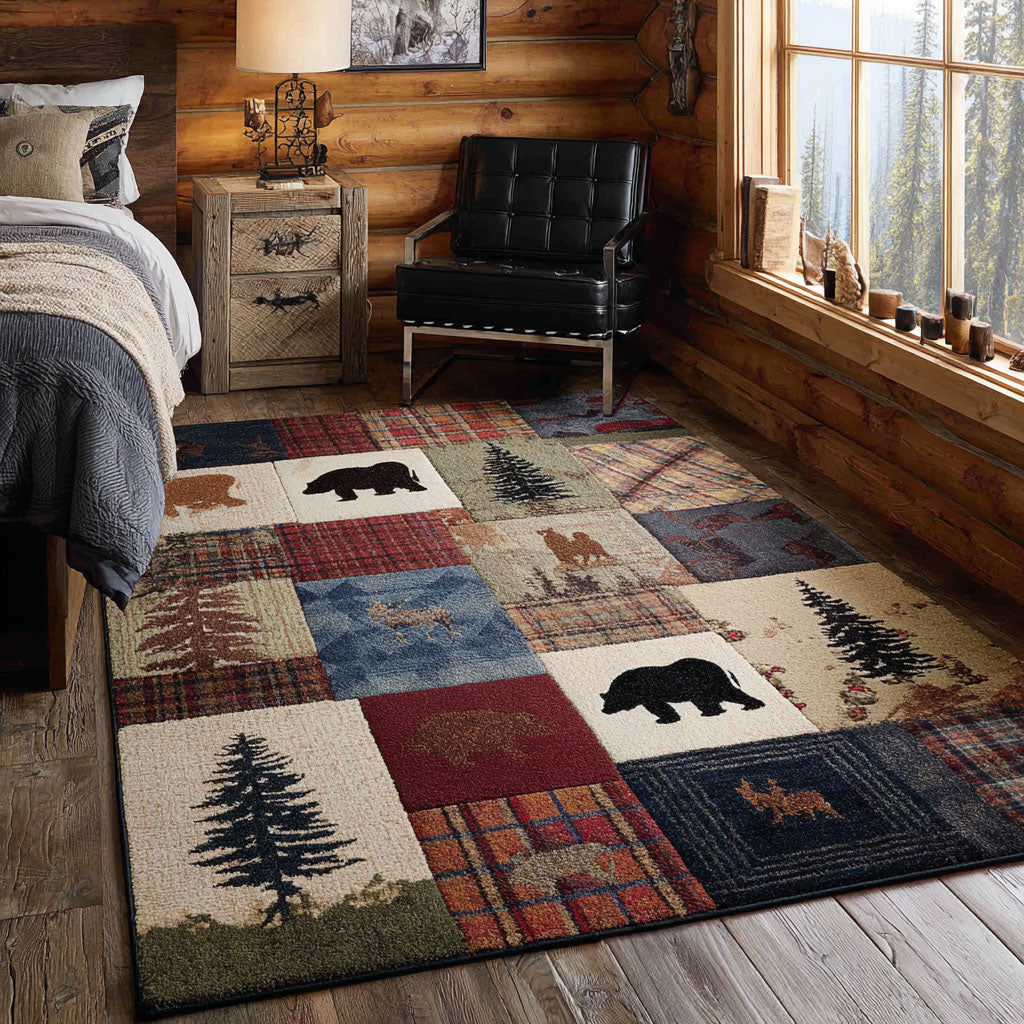 Northern Roam Area Rug - Non-Slip Washable 3D Print Rug for Living Room & BedroomTVC2108291