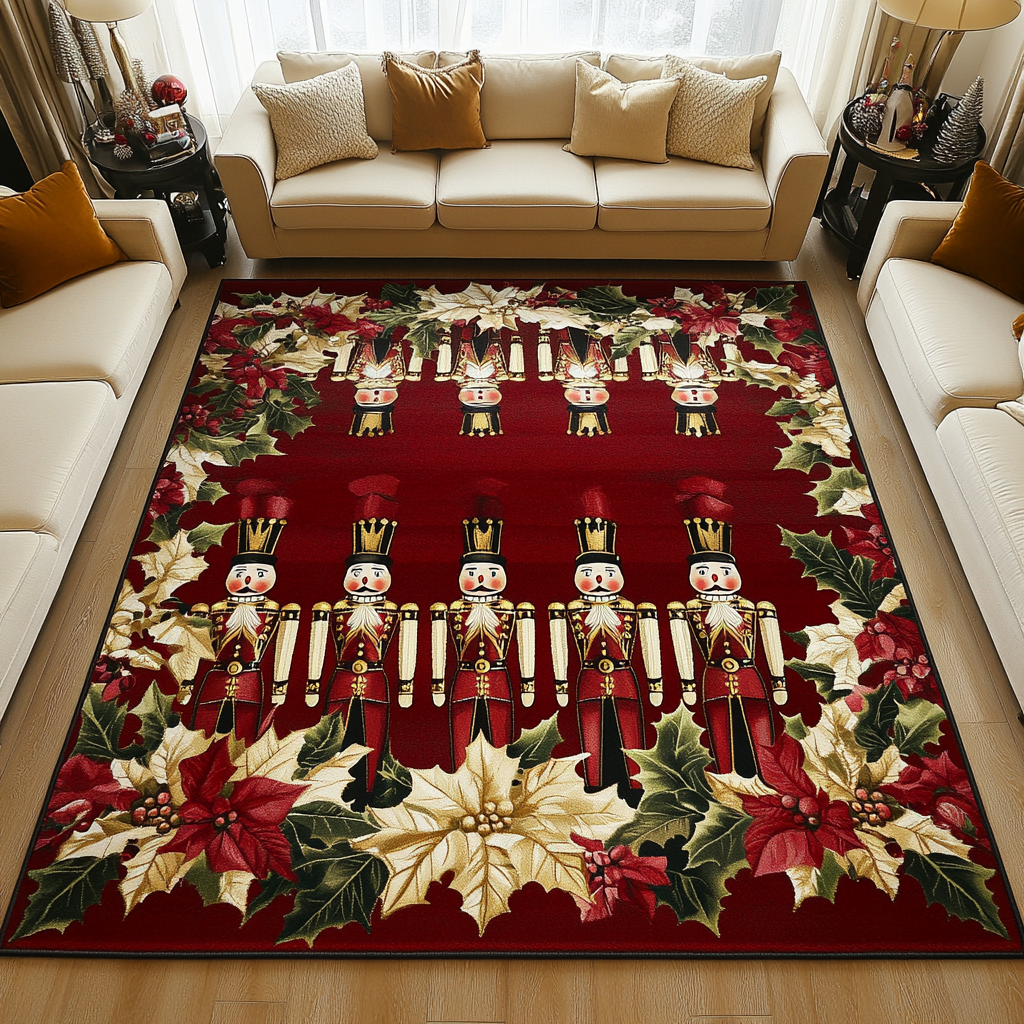 Nutcracker Memory Area Rug - Non-Slip Washable 3D Print Rug for Living Room & BedroomTVC2108291