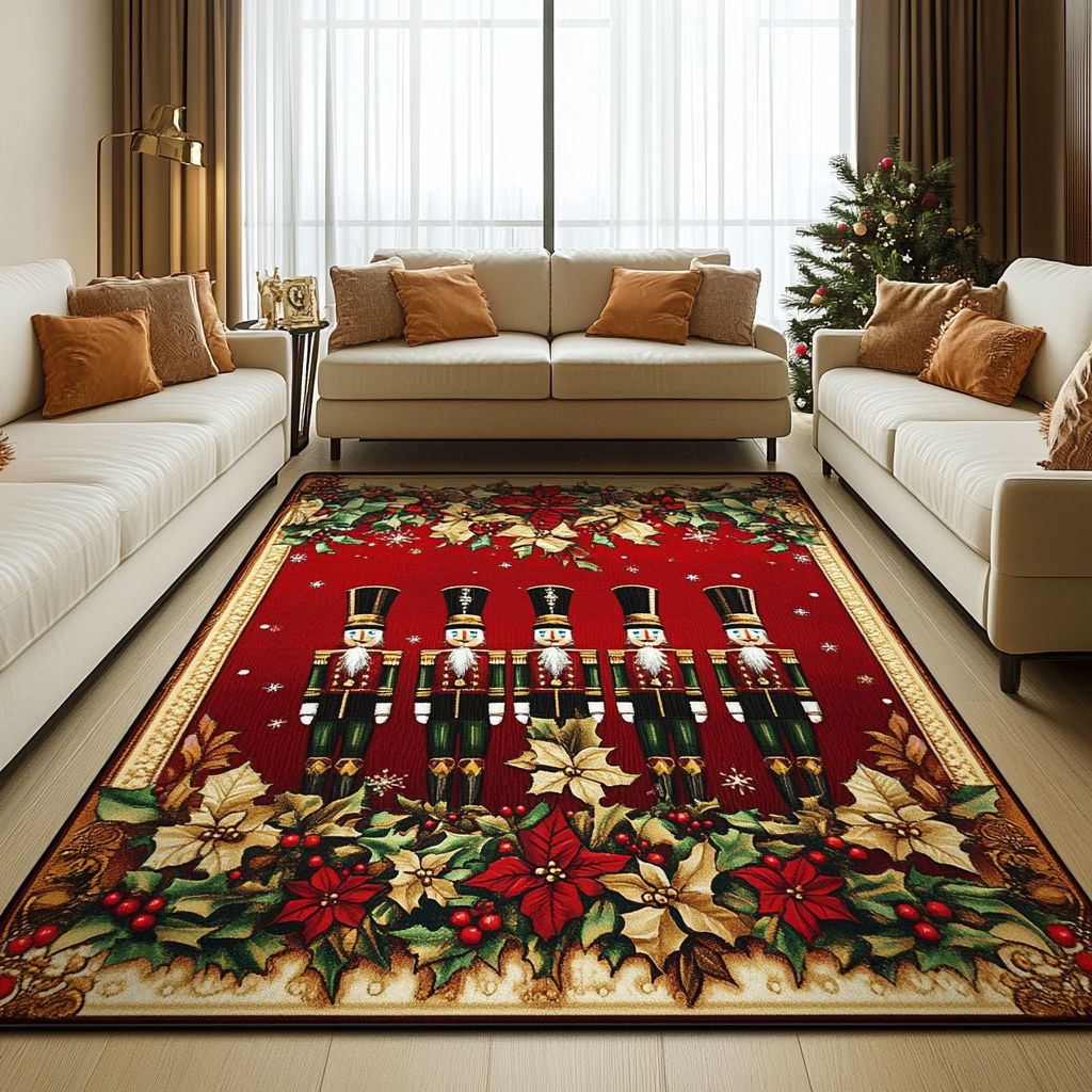 Nutcracker Tales Area Rug - Non-Slip Washable 3D Print Rug for Living Room & BedroomTVC2108291