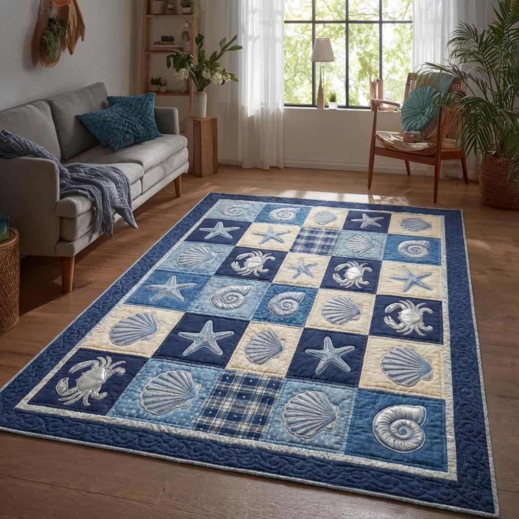 Ocean Charm Area Rug - Non-Slip Washable 3D Print Rug for Living Room & BedroomTVC2108290