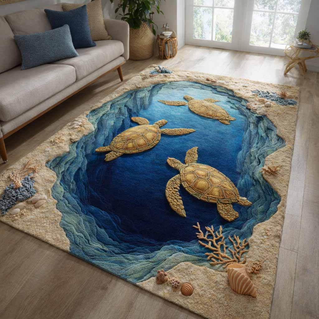 Ocean Portal Area Rug - Non-Slip Washable 3D Print Rug for Living Room & BedroomTVC2108213