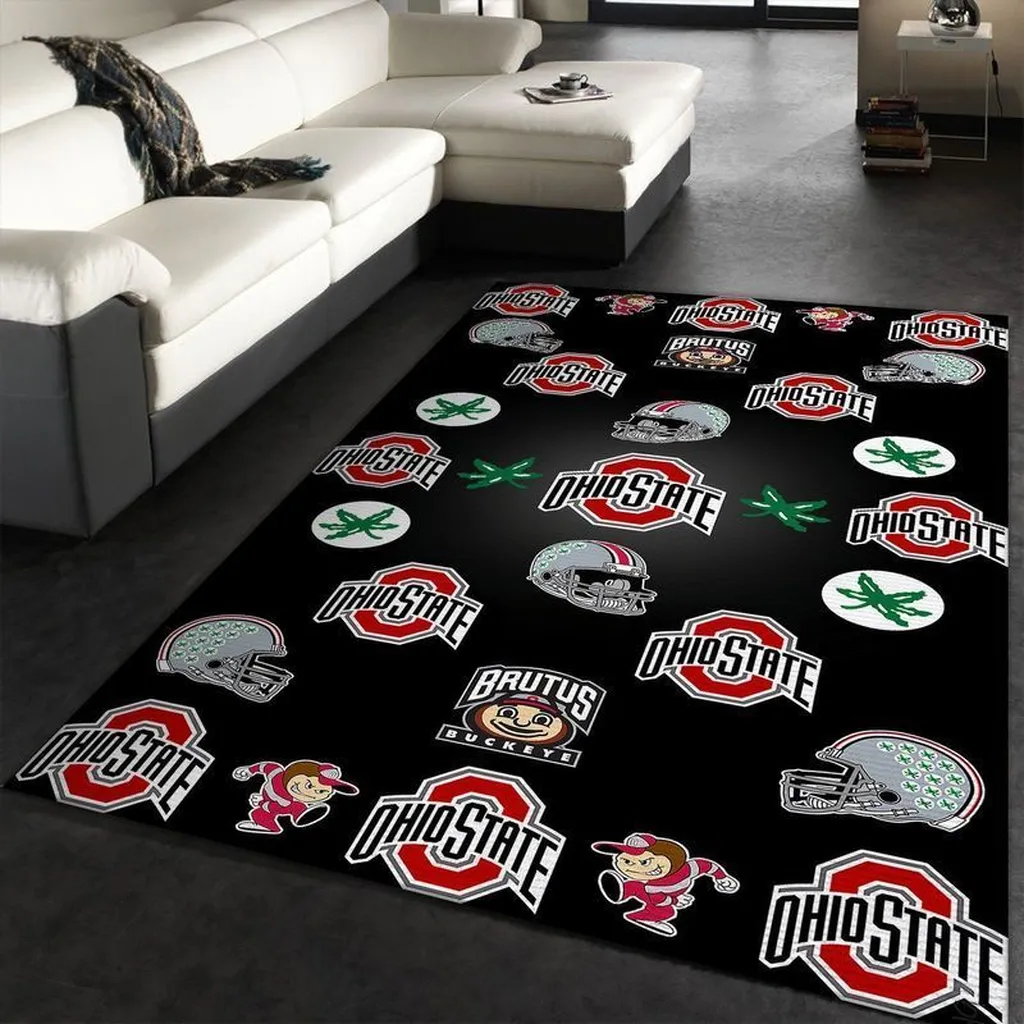 Ohio State Buckeyes Rug - Football for Fans Black and Red