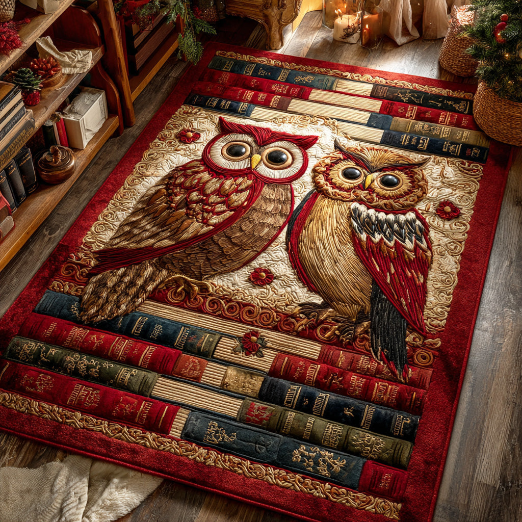 Old Book Owl Area Rug - Non-Slip Washable 3D Print Rug for Living Room & BedroomTVC2108288