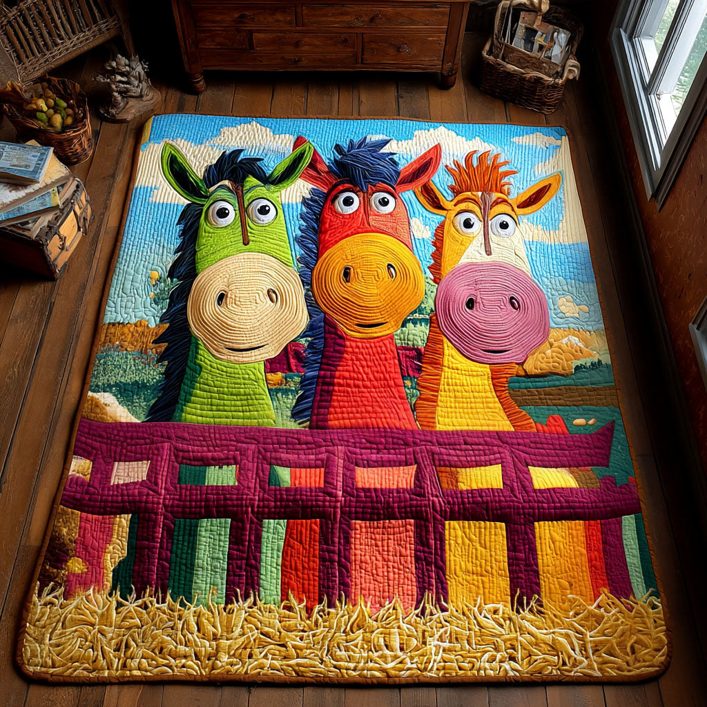 Old Fence Ponnies Area Rug - Non-Slip Washable 3D Print Rug for Living Room & BedroomTVC2108288