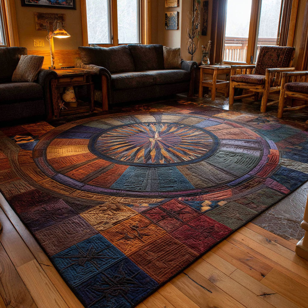 Old West Gathering Area Rug - Non-Slip Washable 3D Print Rug for Living Room & BedroomTVC2108288