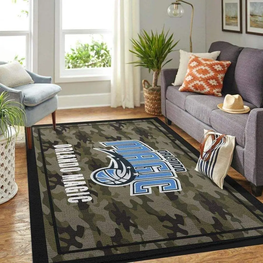 Orlando Magic Rug - for Living Room Floor Decor Blue and White