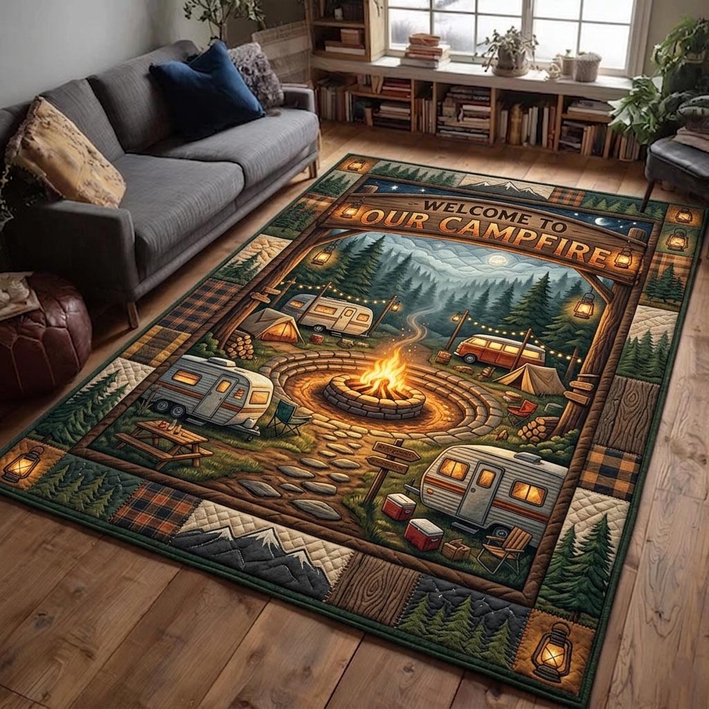 Outdoor Retreat Area Rug - Non-Slip Washable 3D Print Rug for Living Room & BedroomTVC2108403