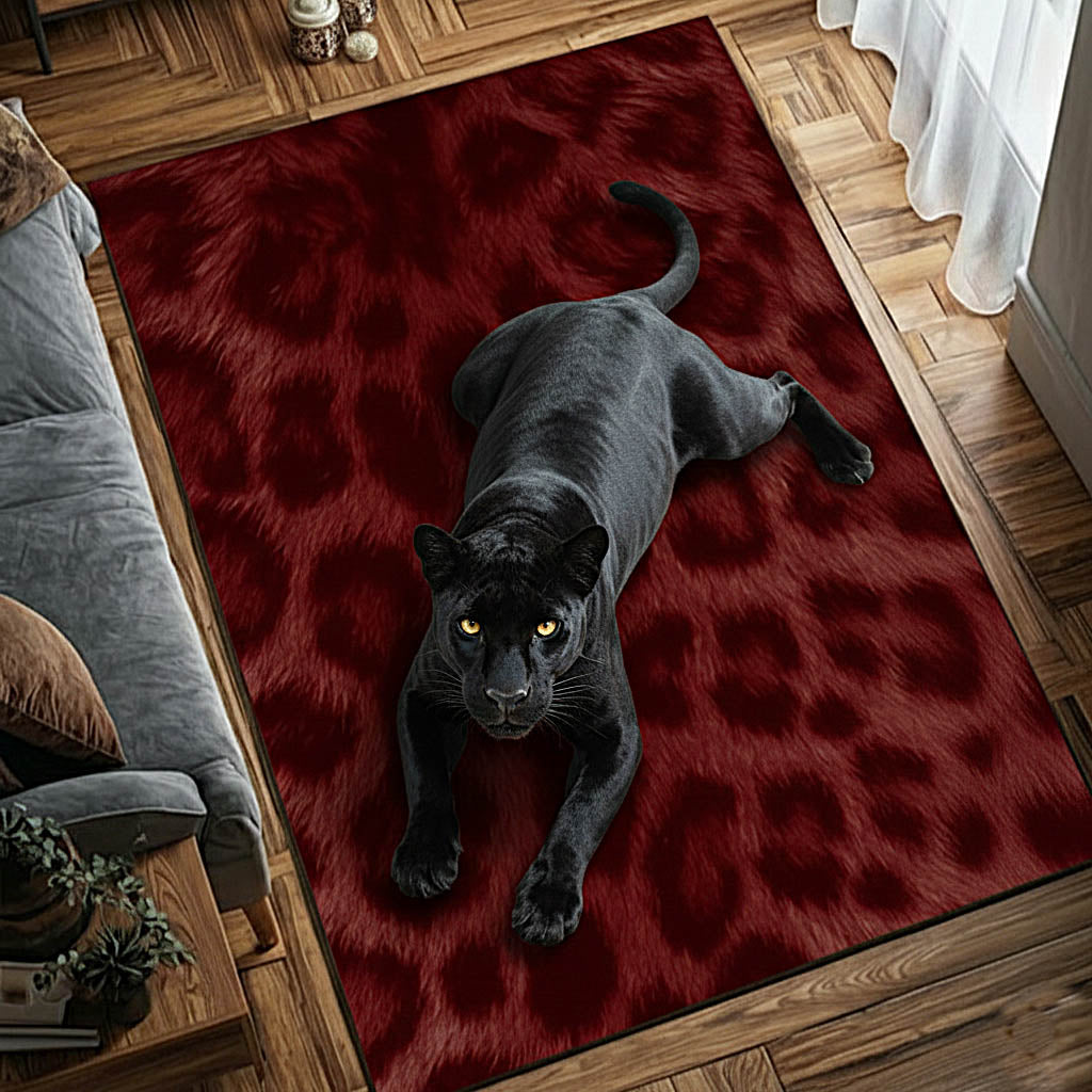 panther Area Rug - Non-Slip Washable 3D Print Rug for Living Room & BedroomTVC2108230