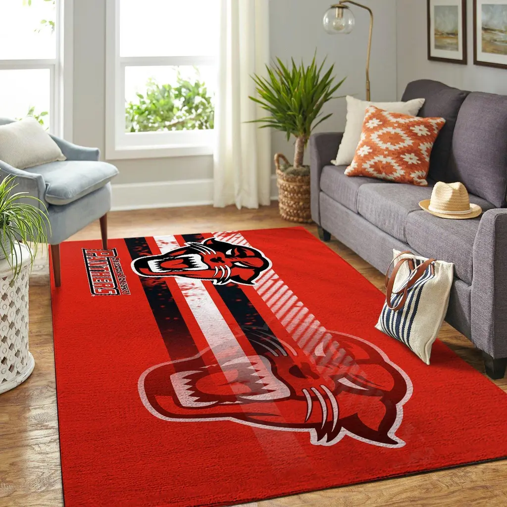 Panther Rug for Stylish Modern Living Room Decor Pink and White