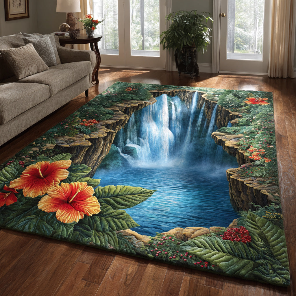 Paradise Cove Area Rug - Non-Slip Washable 3D Print Rug for Living Room & BedroomTVC2108287