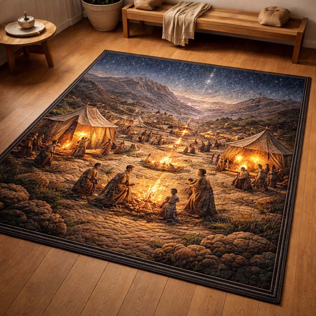 Passover Spirit Area Rug - Non-Slip Washable 3D Print Rug for Living Room & BedroomTVC2108230