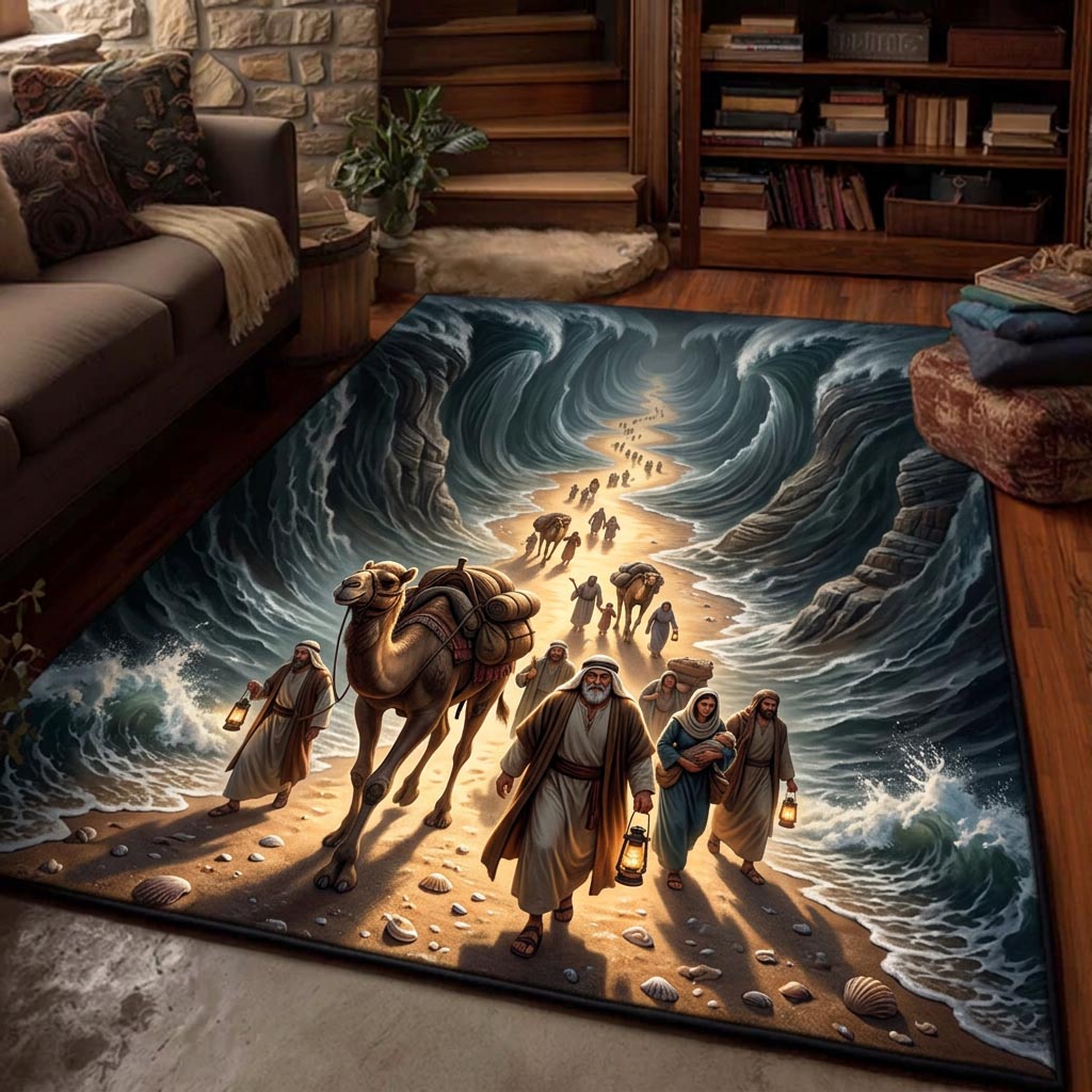 Passover Table Area Rug - Non-Slip Washable 3D Print Rug for Living Room & BedroomTVC2108402
