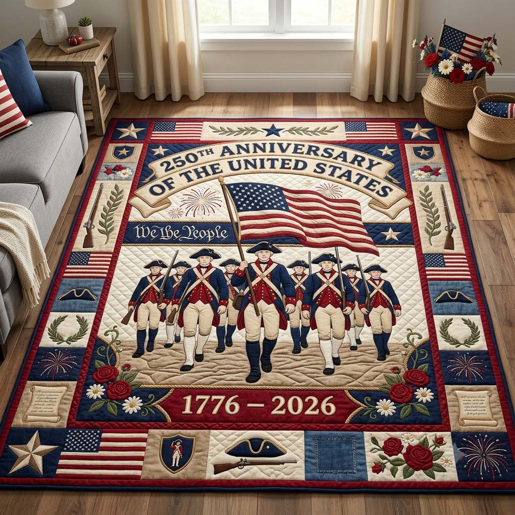 Patriot Crest Area Rug - Non-Slip Washable 3D Print Rug for Living Room & BedroomTVC2108402
