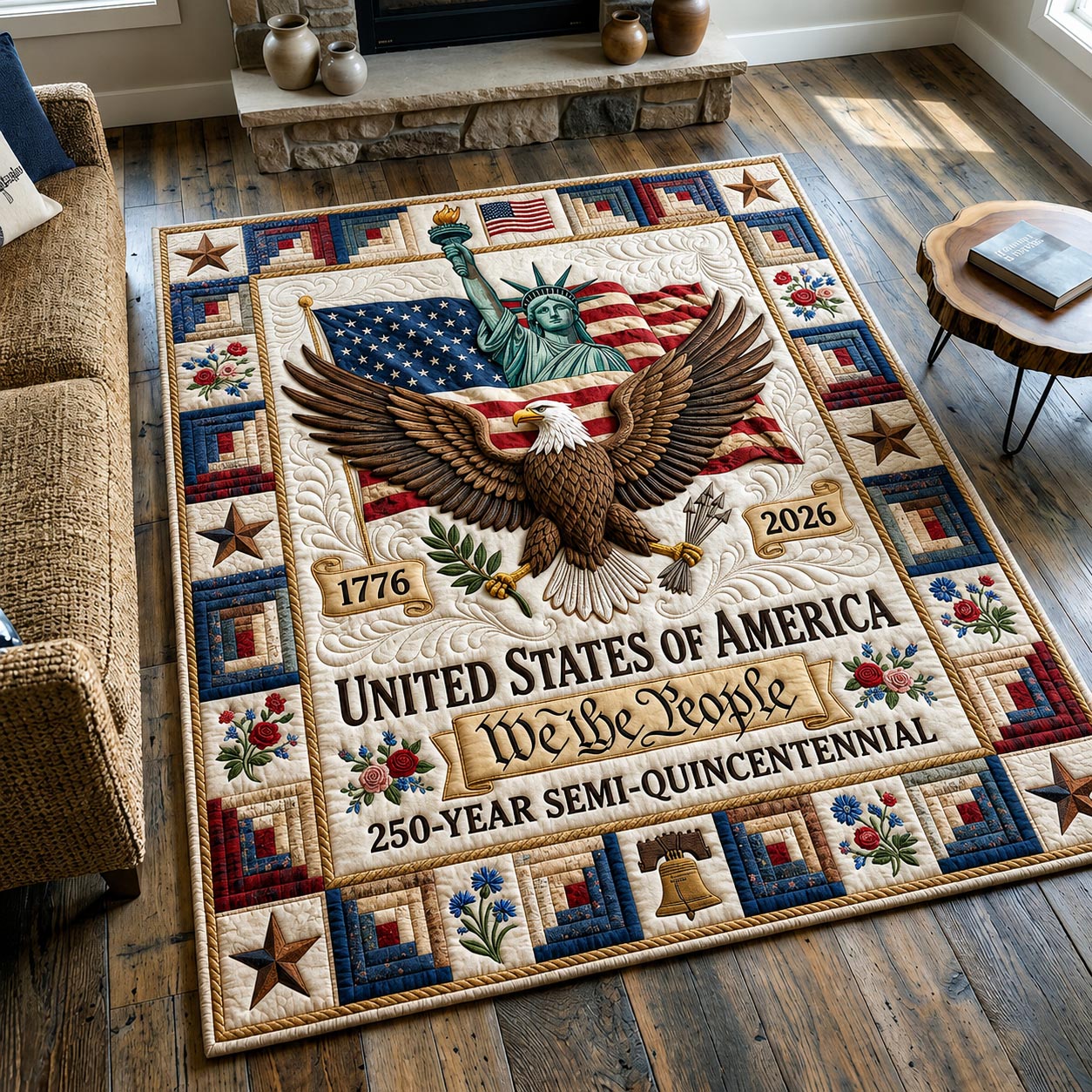 Patriot Rise Area Rug - Non-Slip Washable 3D Print Rug for Living Room & BedroomTVC2108402