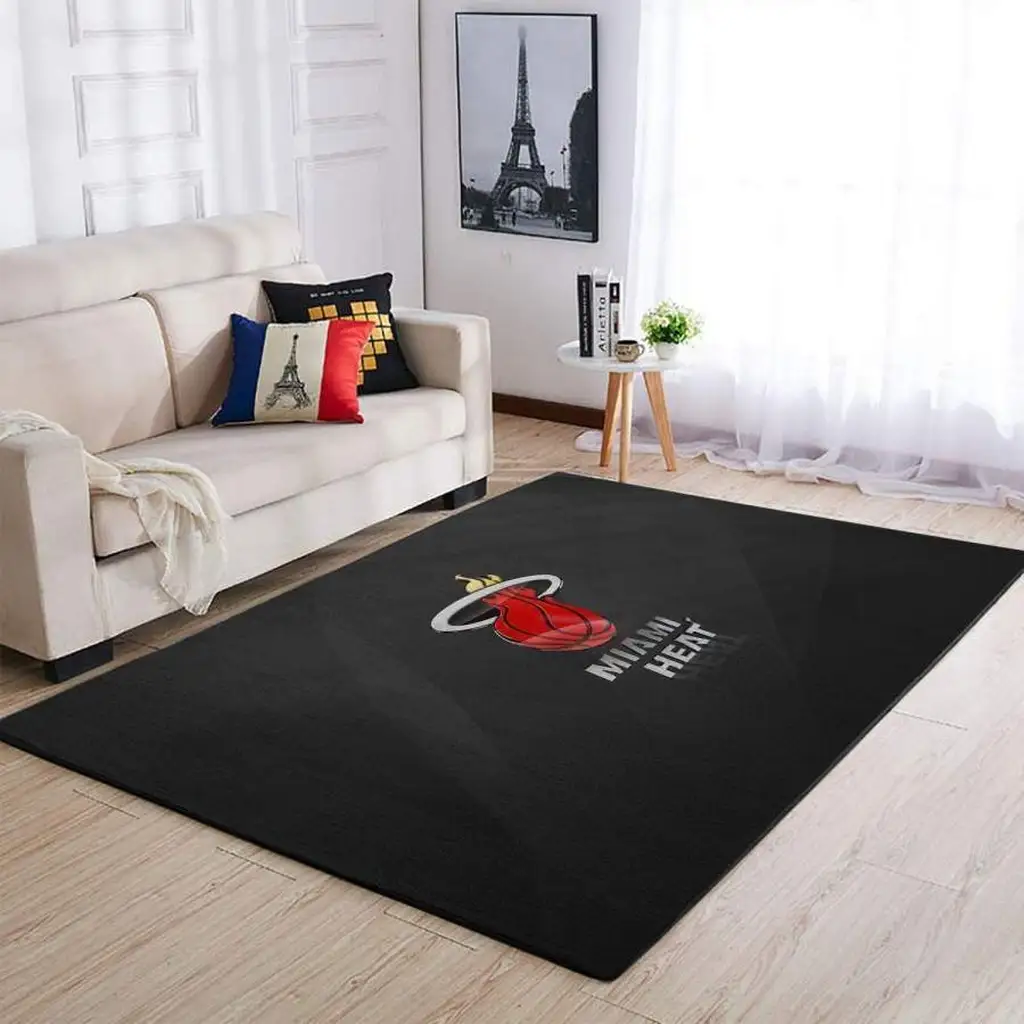 Patriotic Fleur De Lis Rug for Living Room Decor Black and Red