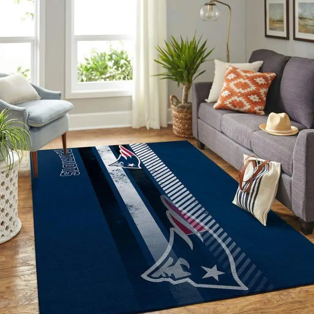 Patriots Area Rug for Stylish Living Room Decor Blue and White